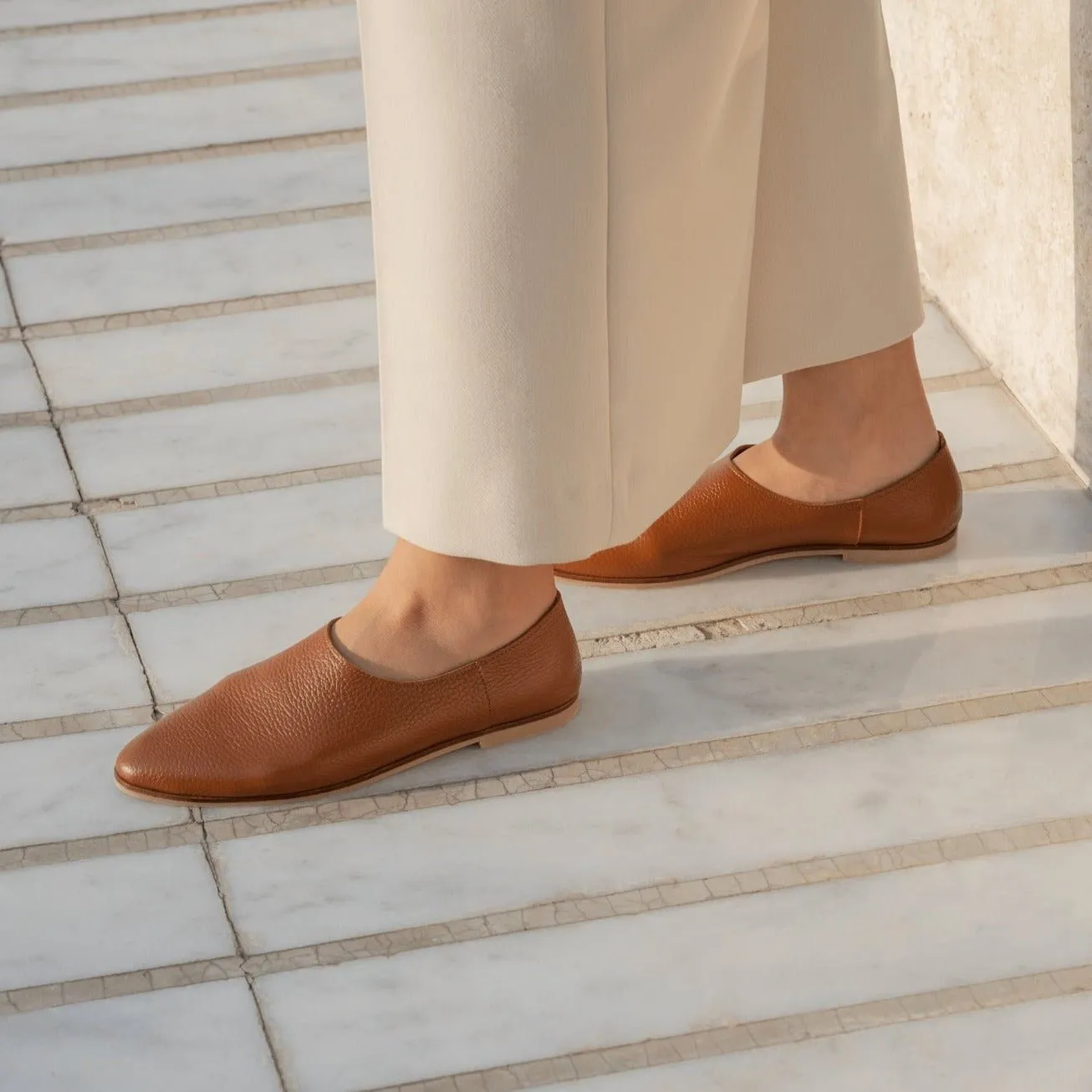 Adeela tan loafer