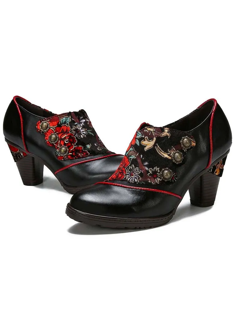 Amaris Hand-painted Floral Elegant Shoes