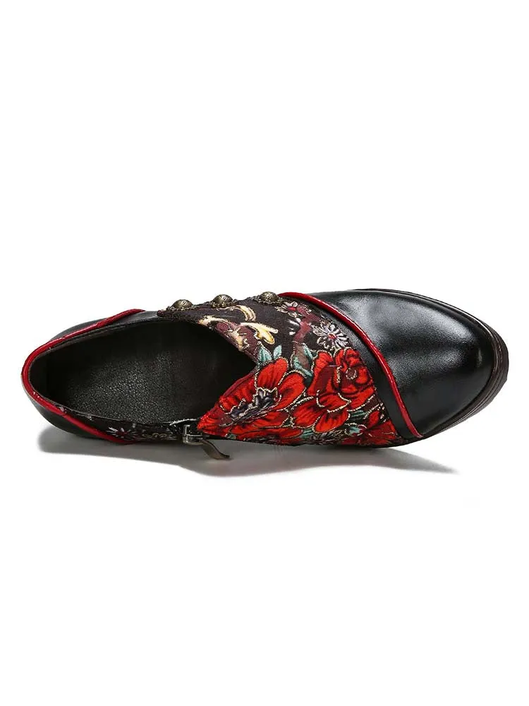 Amaris Hand-painted Floral Elegant Shoes