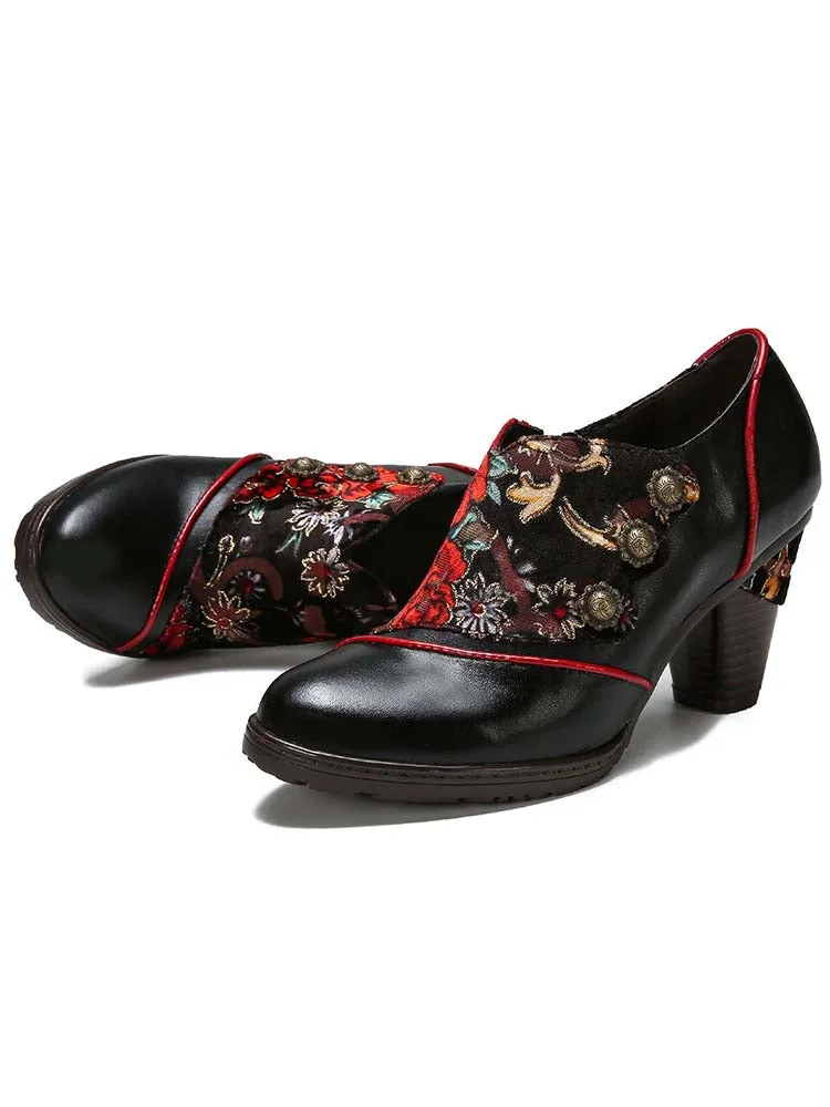 Amaris Hand-painted Floral Elegant Shoes