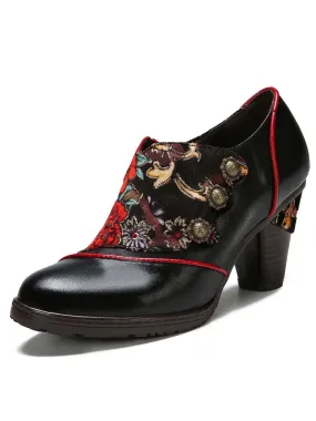 Amaris Hand-painted Floral Elegant Shoes