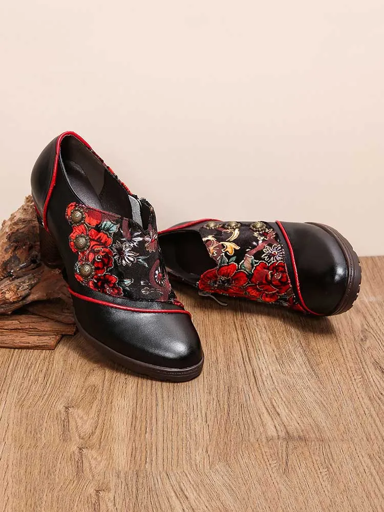 Amaris Hand-painted Floral Elegant Shoes