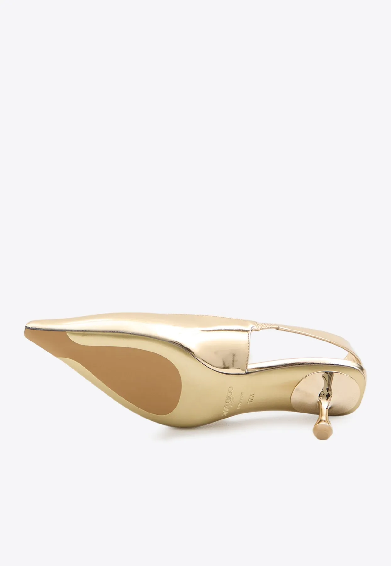 Amel 50 Metallic Leather Slingback Pumps