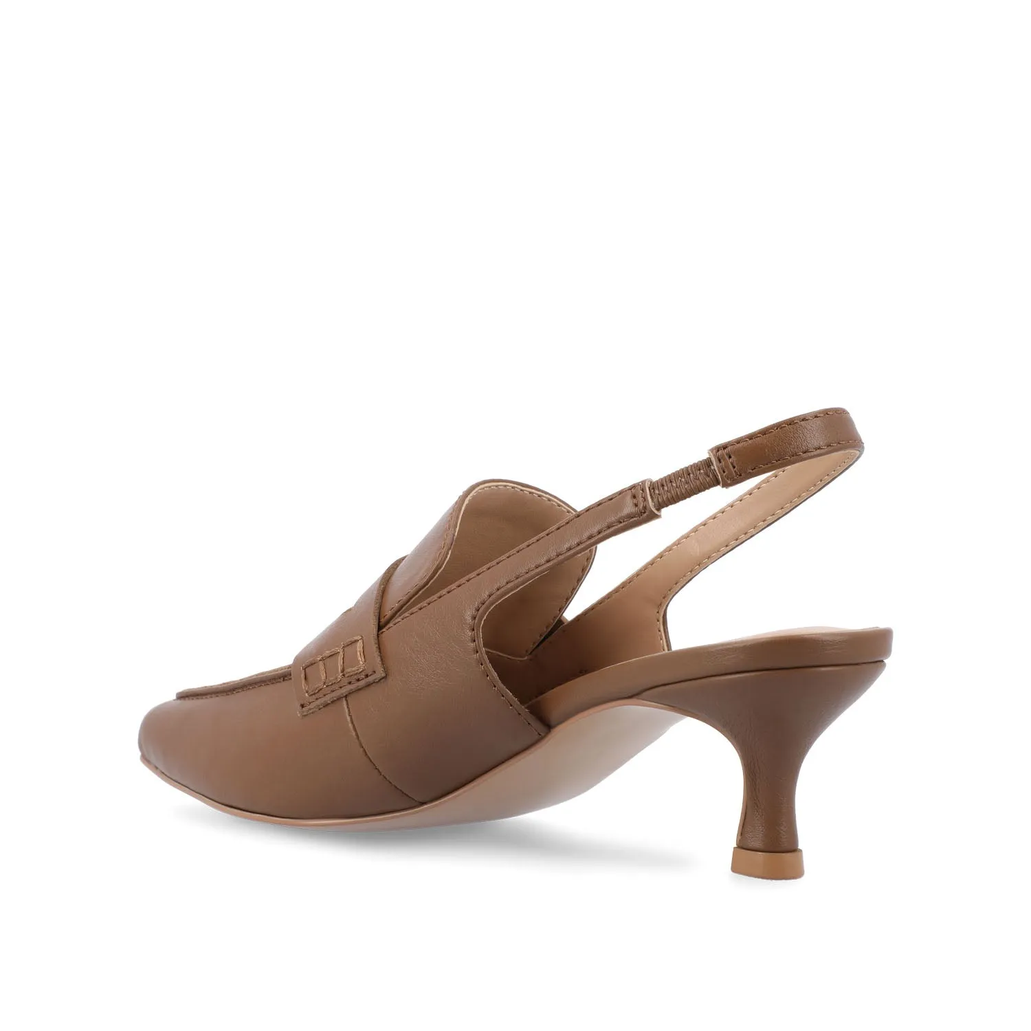 AMORY KITTEN HEEL LOAFERS IN FAUX LEATHER IN WIDE