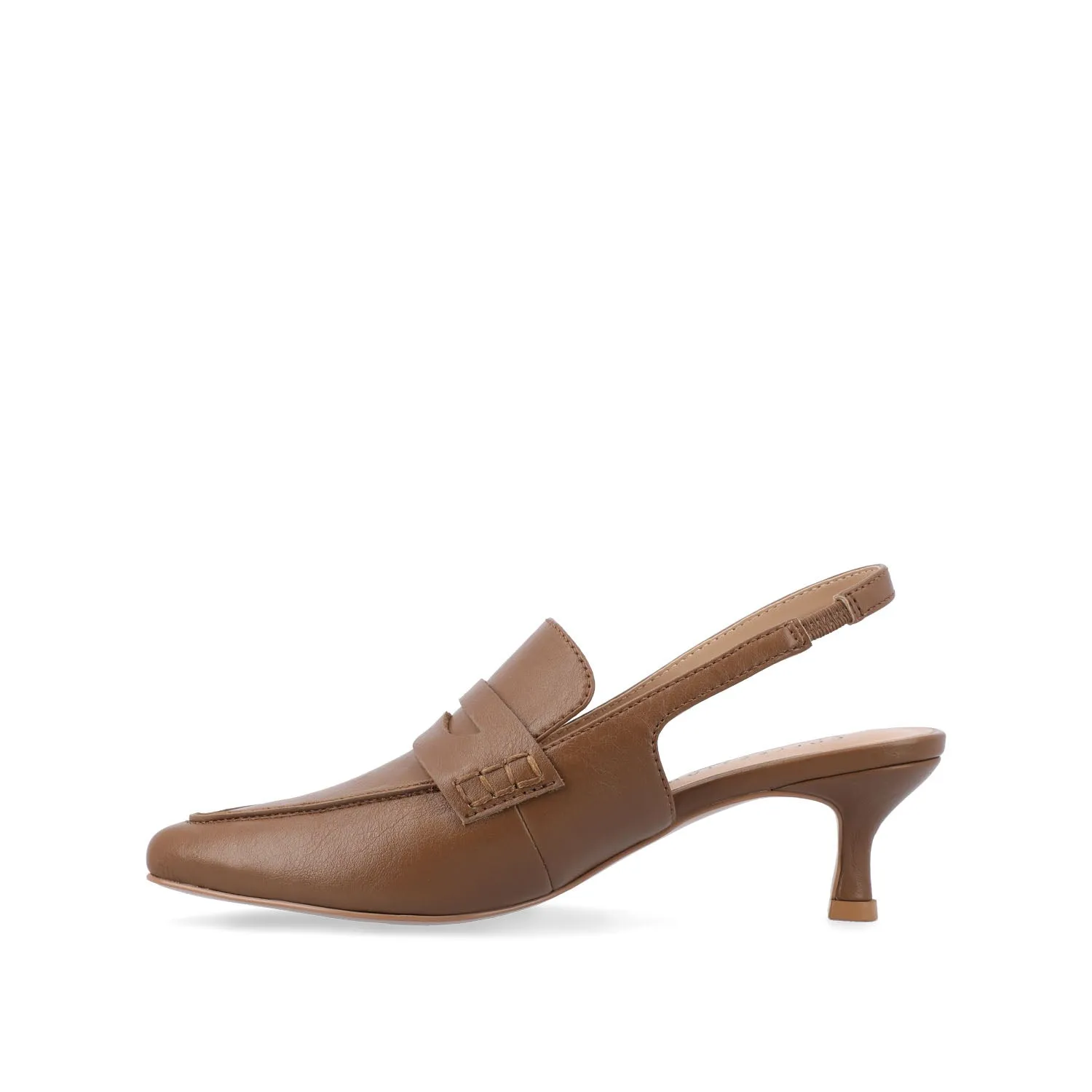 AMORY KITTEN HEEL LOAFERS IN FAUX LEATHER IN WIDE
