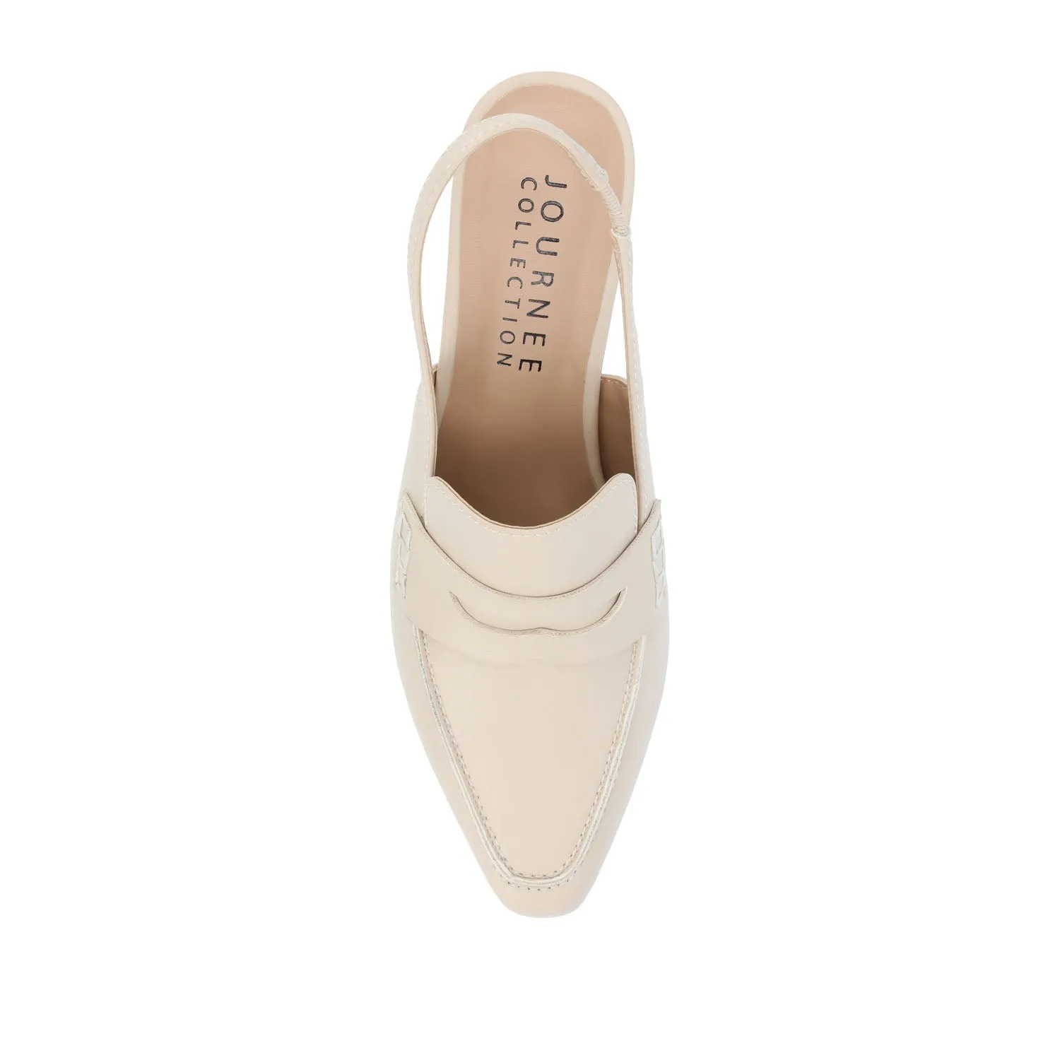 AMORY KITTEN HEEL LOAFERS IN FAUX LEATHER IN WIDE