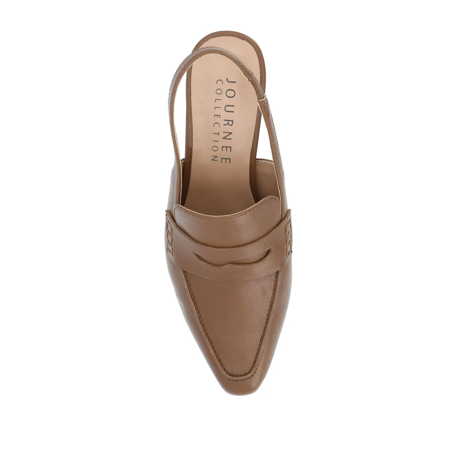 AMORY KITTEN HEEL LOAFERS IN FAUX LEATHER IN WIDE