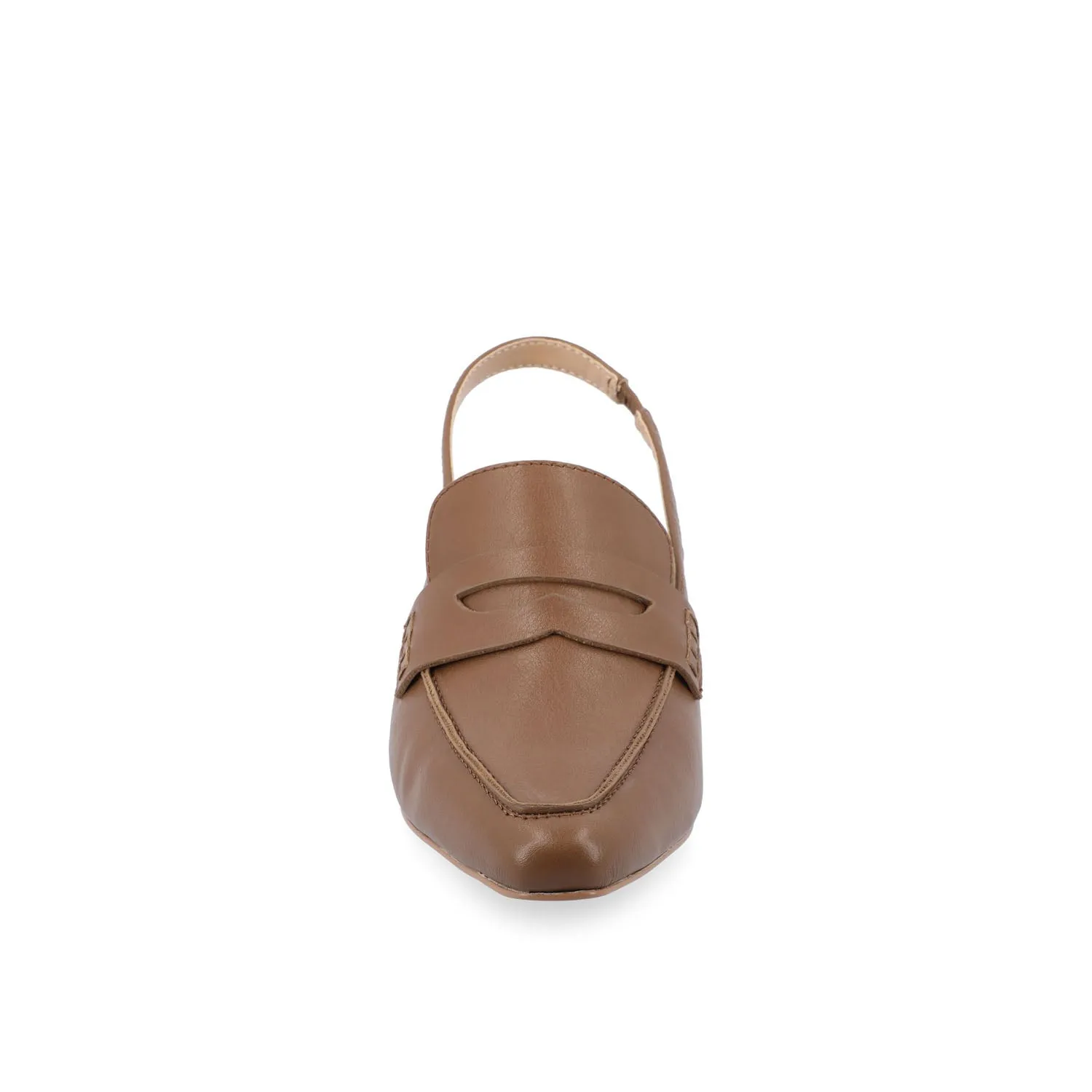 AMORY KITTEN HEEL LOAFERS IN FAUX LEATHER IN WIDE