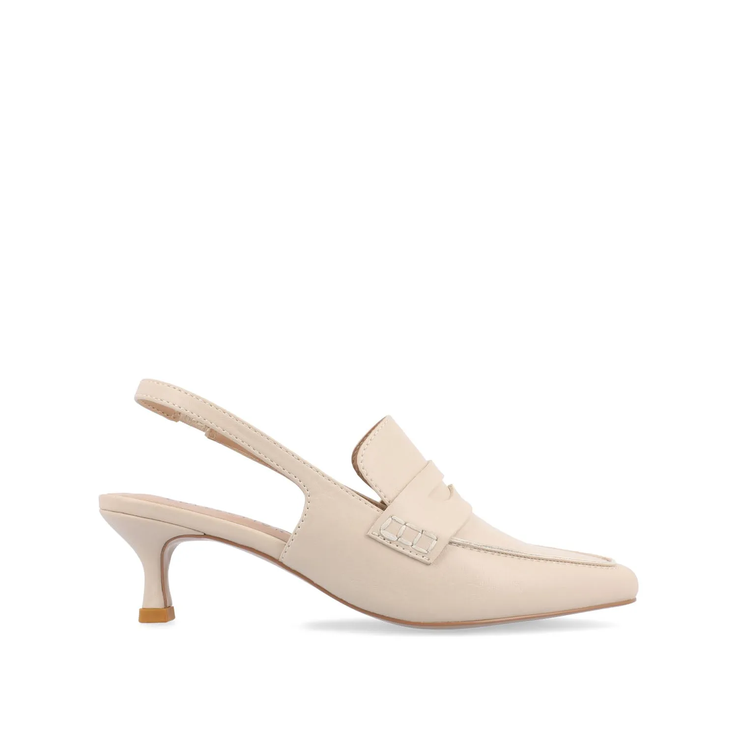 AMORY KITTEN HEEL LOAFERS IN FAUX LEATHER IN WIDE