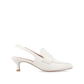 AMORY KITTEN HEEL LOAFERS IN FAUX LEATHER IN WIDE