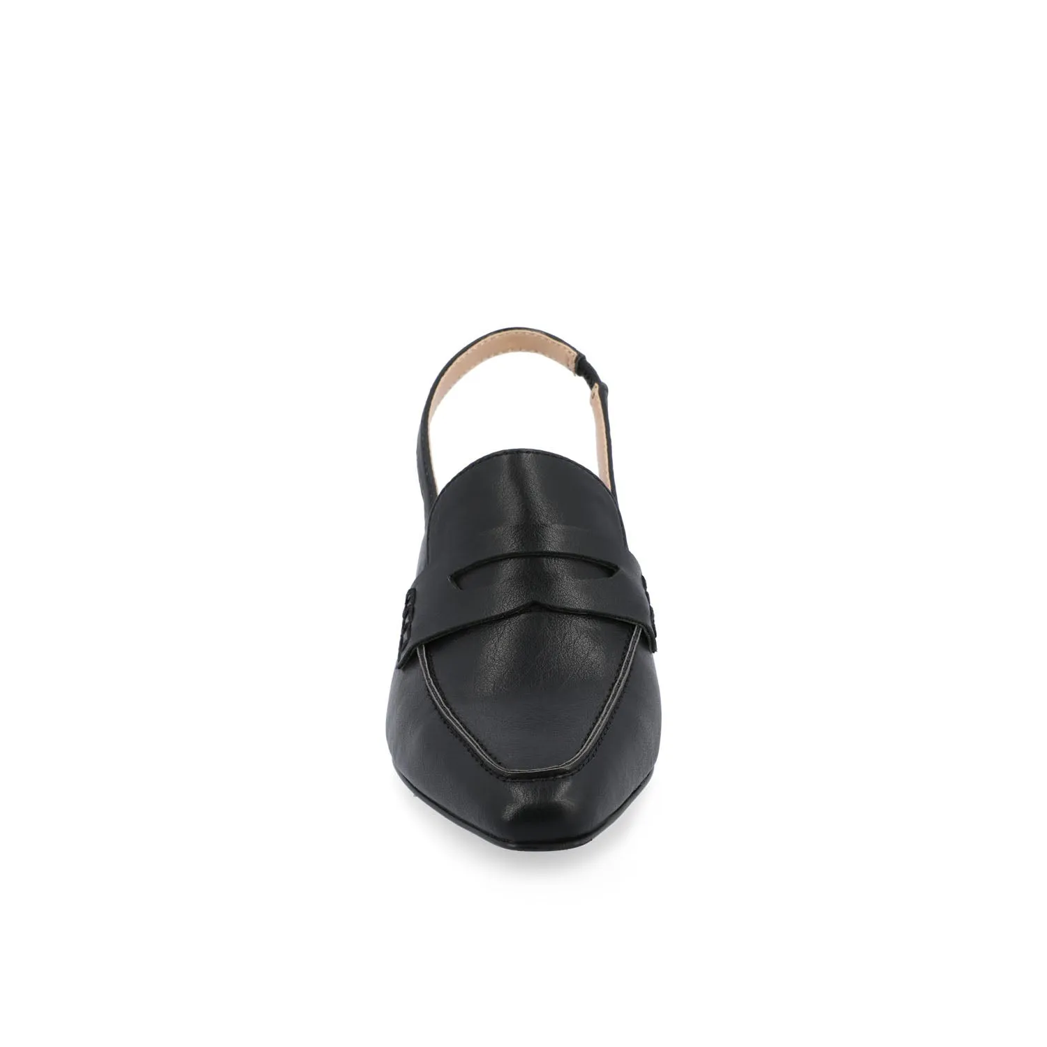 AMORY KITTEN HEEL LOAFERS IN FAUX LEATHER IN WIDE