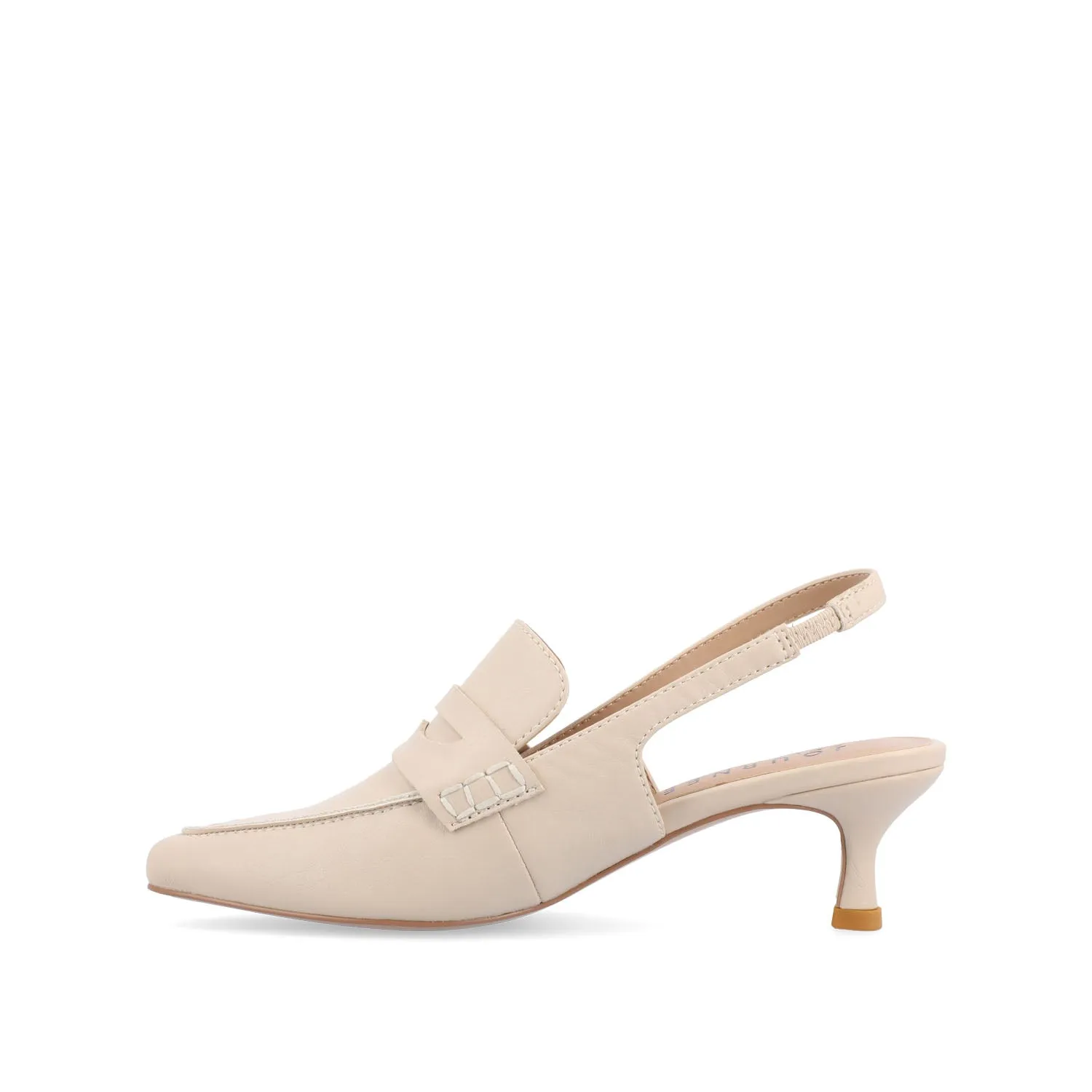 AMORY KITTEN HEEL LOAFERS IN FAUX LEATHER IN WIDE