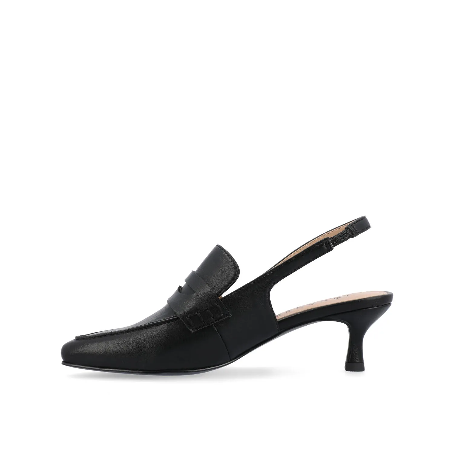 AMORY KITTEN HEEL LOAFERS IN FAUX LEATHER IN WIDE