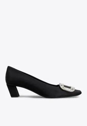 Belle Vivier 45 Crystal Buckle Pumps
