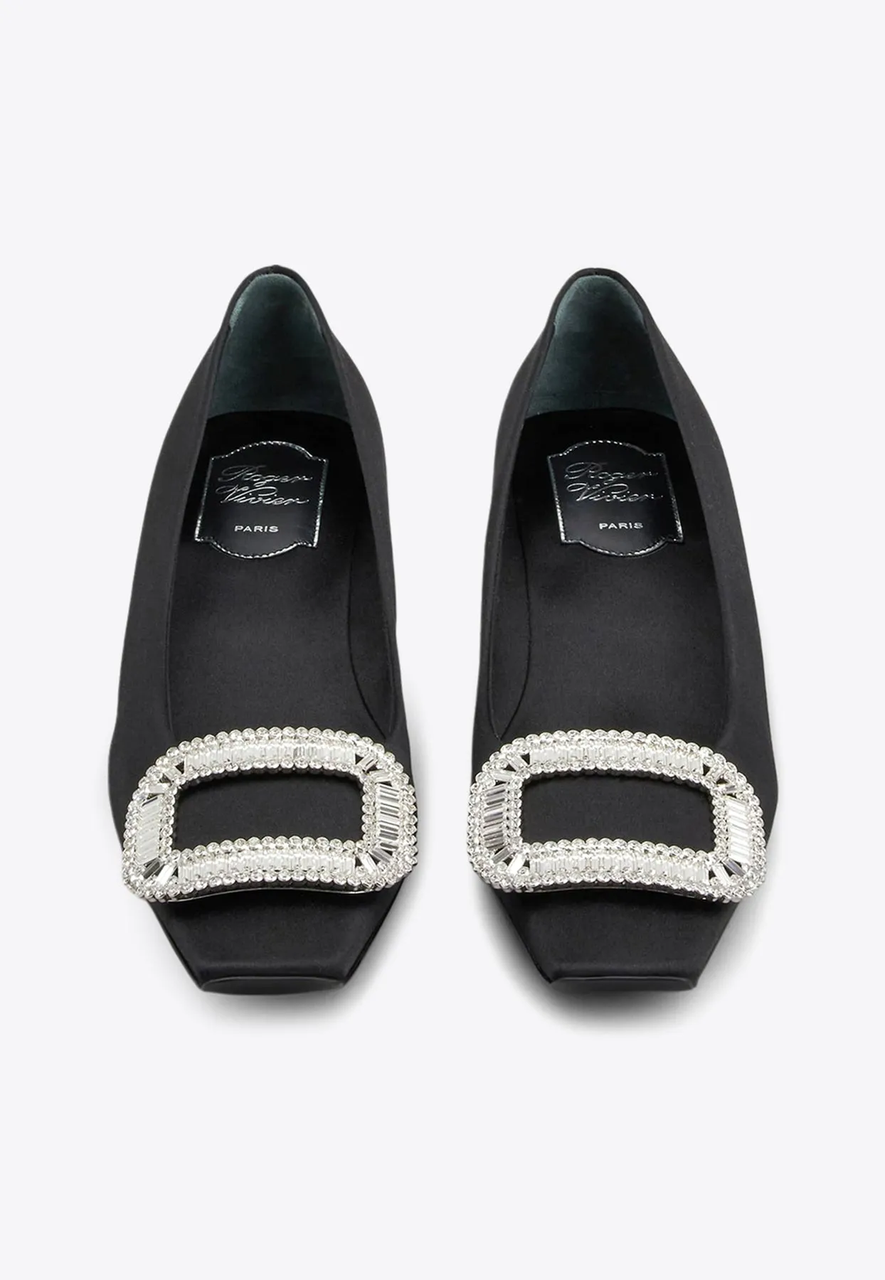 Belle Vivier 45 Crystal Buckle Pumps