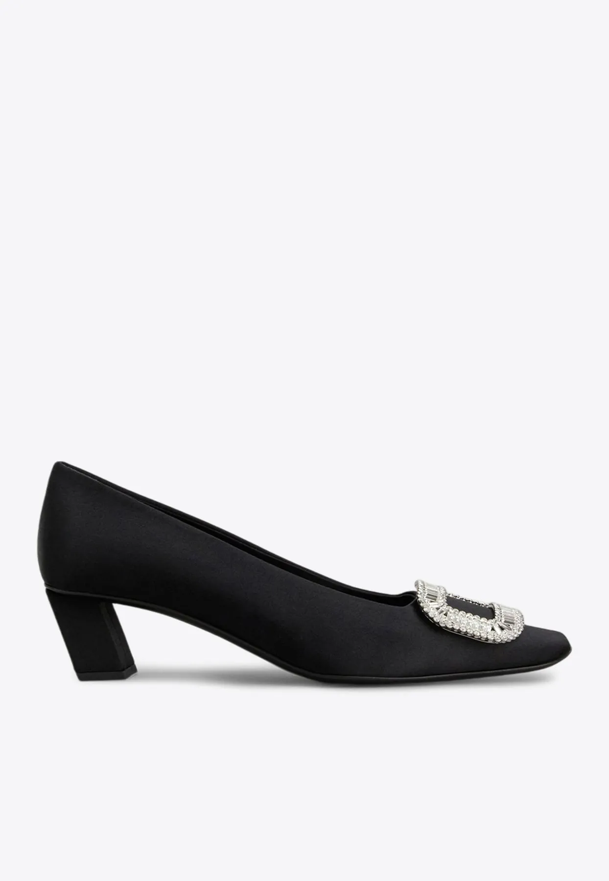 Belle Vivier 45 Crystal Buckle Pumps
