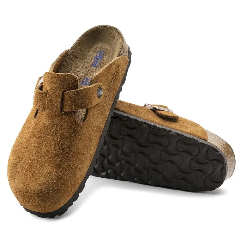 Birkenstock - Boston Soft Footbed Mink Suede Leather N 1009543