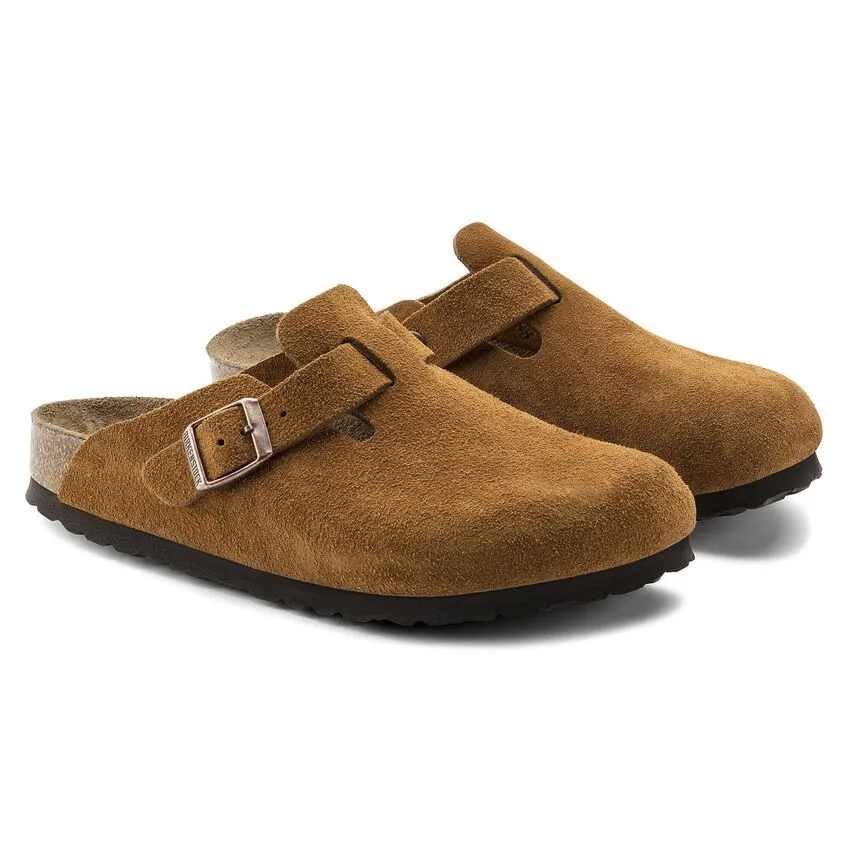 Birkenstock - Boston Soft Footbed Mink Suede Leather N 1009543