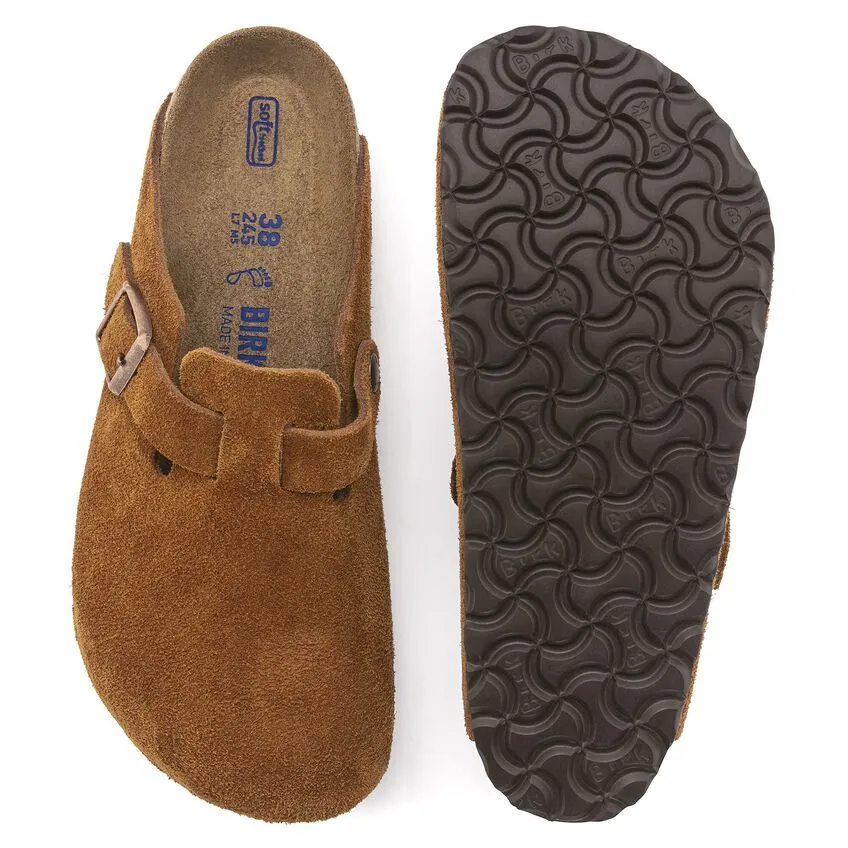 Birkenstock - Boston Soft Footbed Mink Suede Leather N 1009543