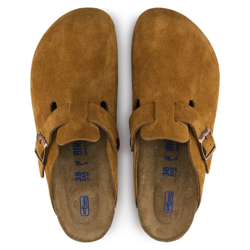 Birkenstock - Boston Soft Footbed Mink Suede Leather N 1009543