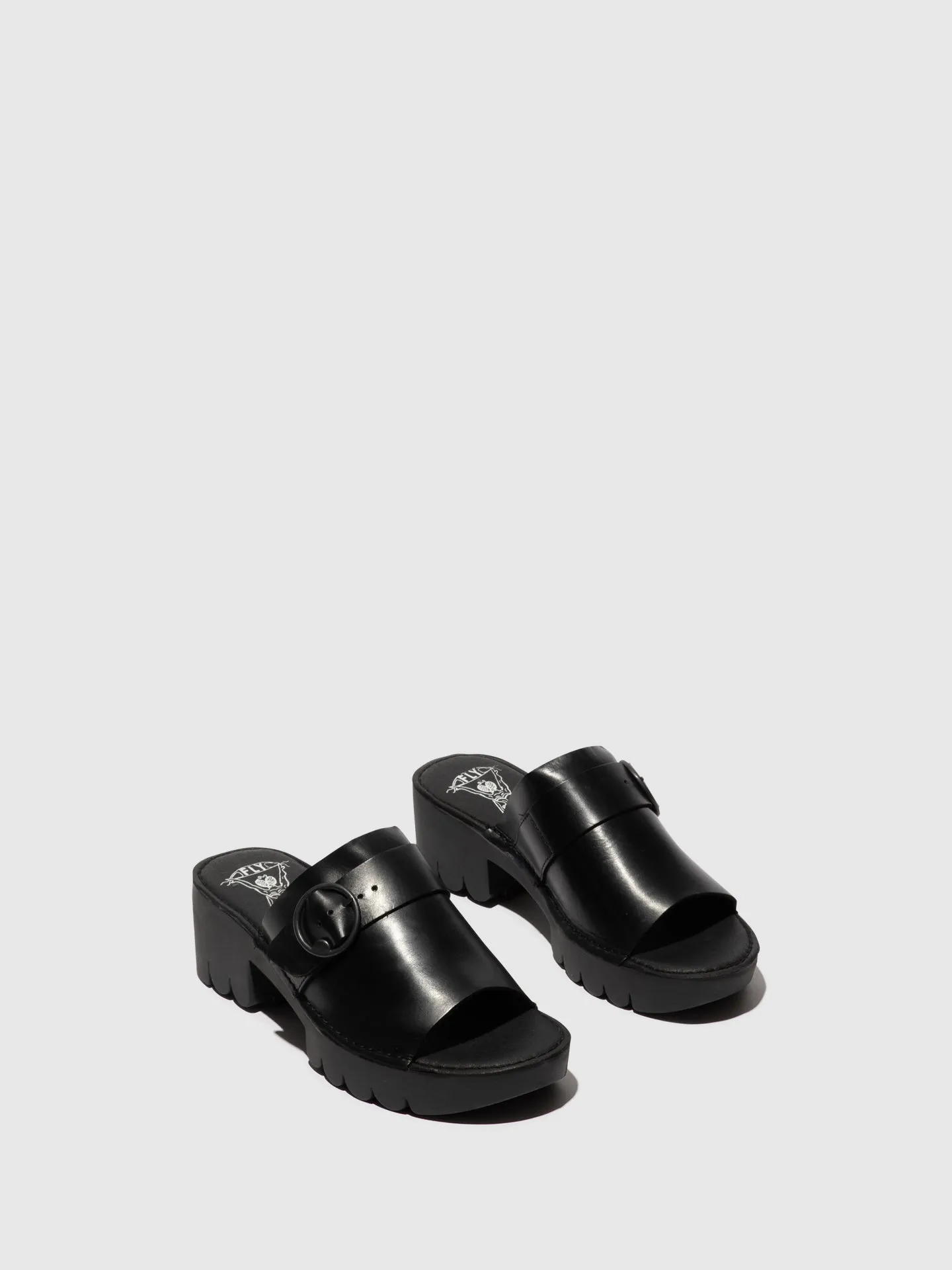 Buckle Mules EPLE519FLY BLACK