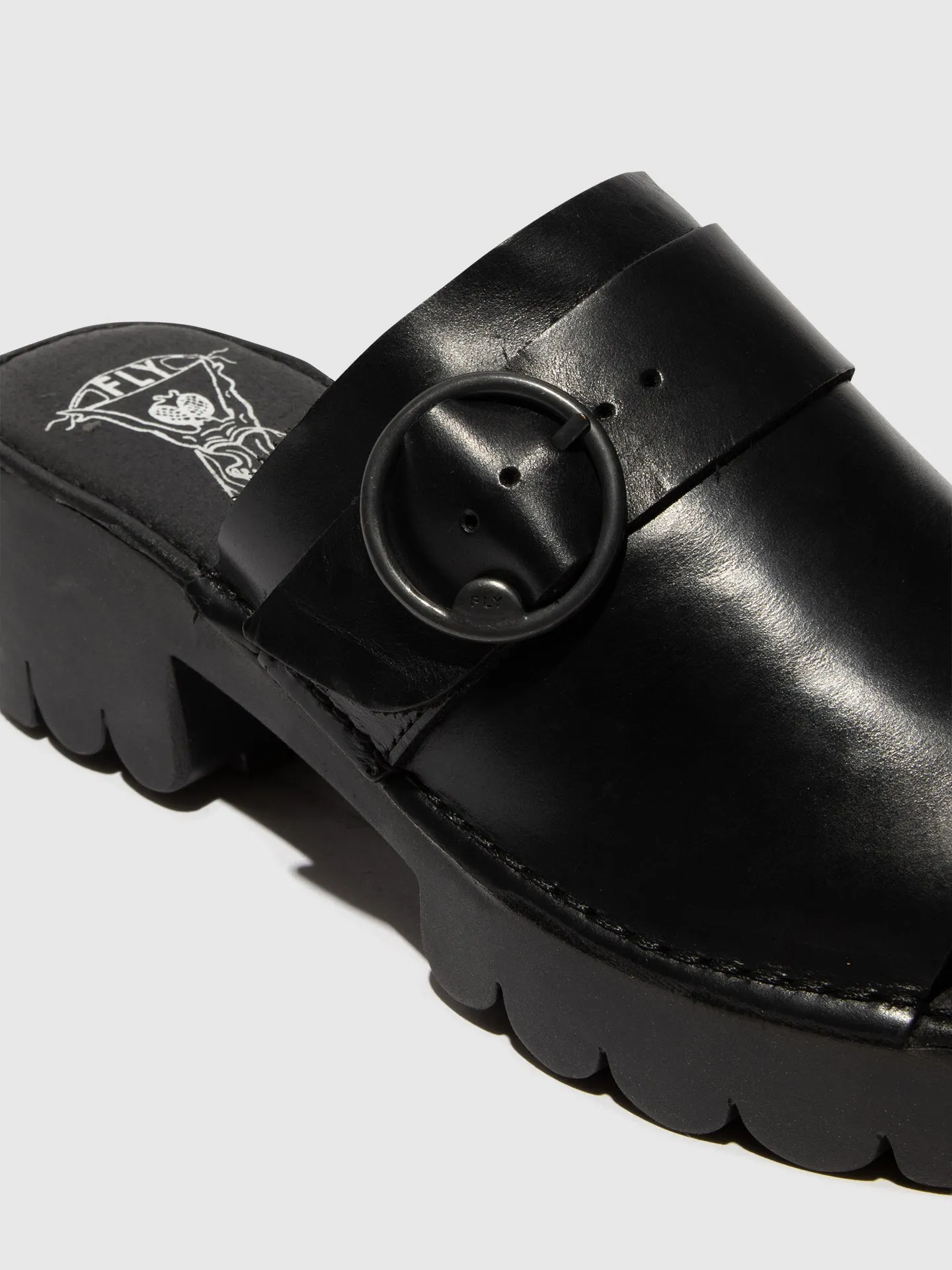 Buckle Mules EPLE519FLY BLACK