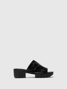 Buckle Mules EPLE519FLY BLACK