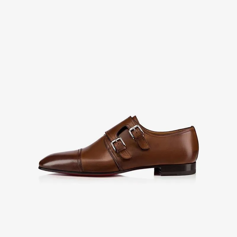 Cap Toe Double Monk Dress Loafers