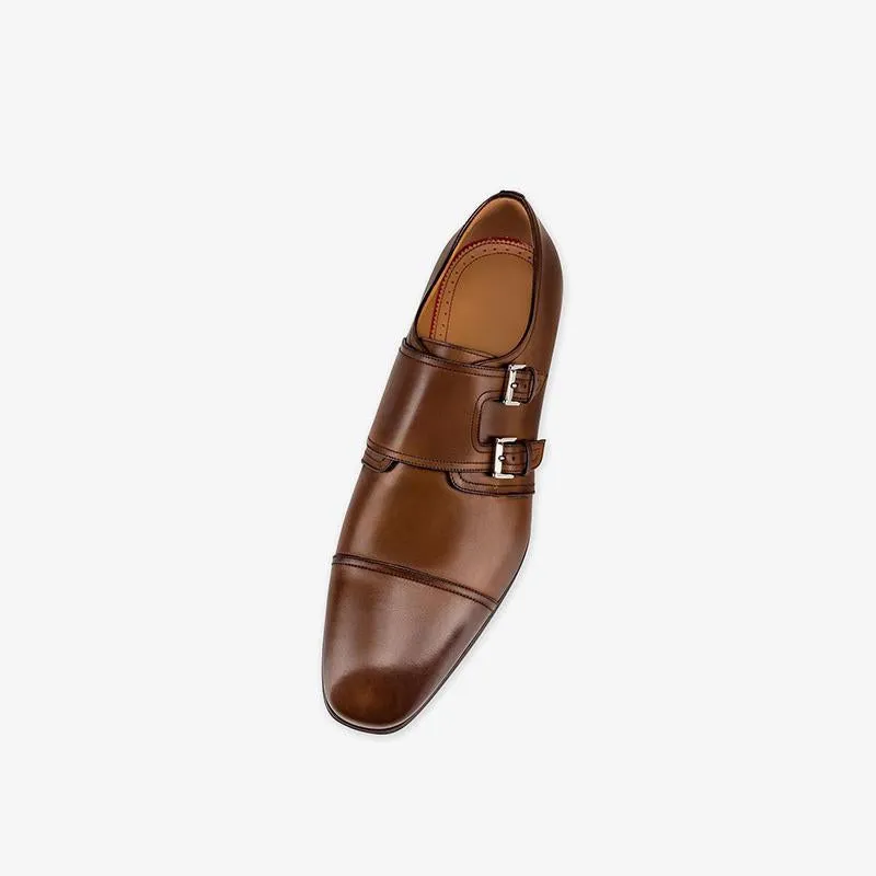 Cap Toe Double Monk Dress Loafers