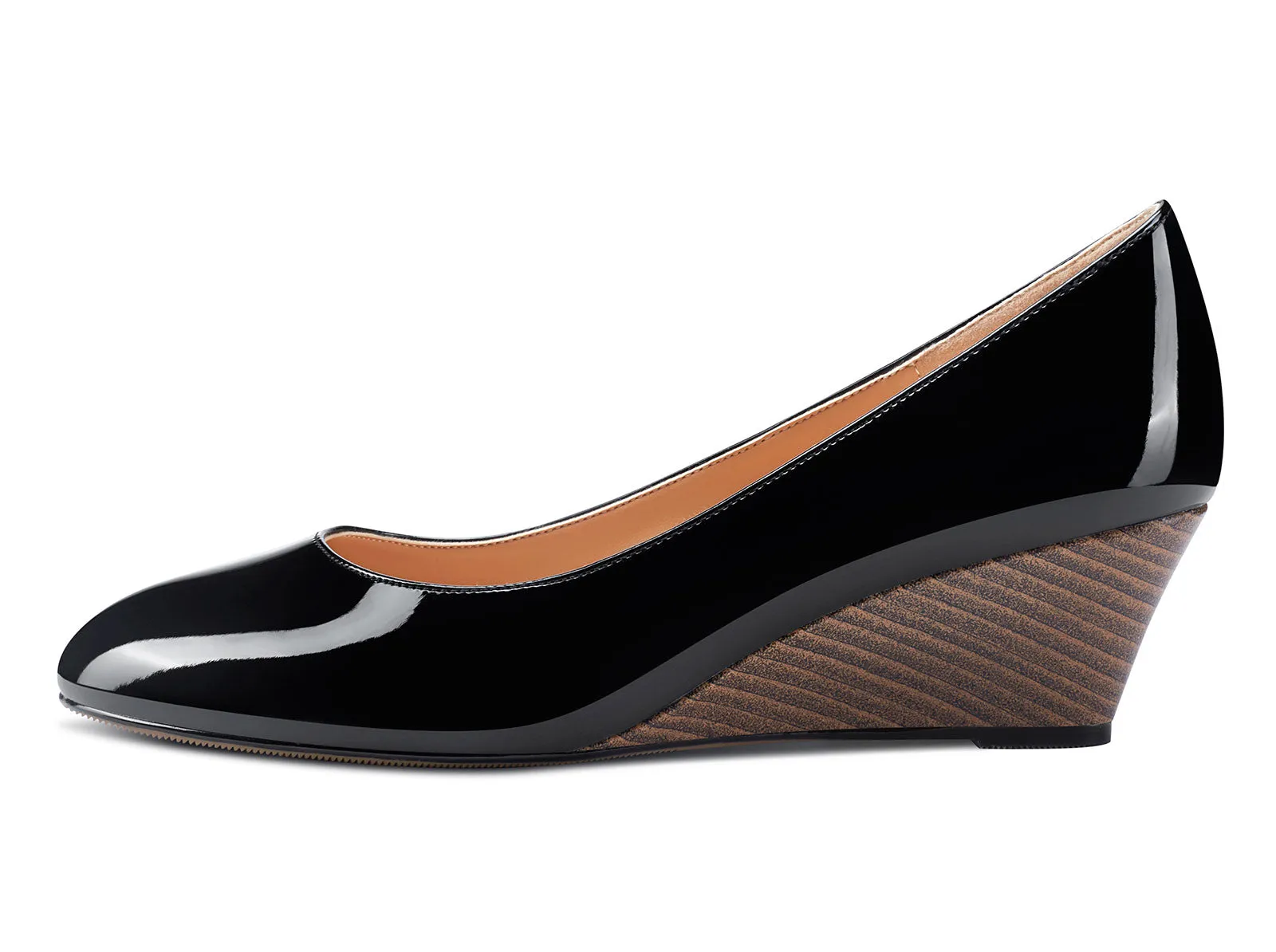 Castamere Womens Wedge Heels Pumps Comfort Slip-on Round-Toe Basic Pump 2Inch Mid-Heel