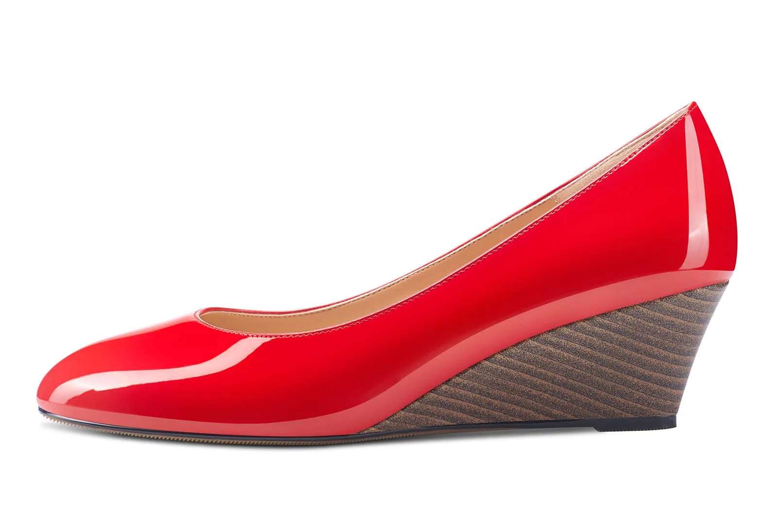 Castamere Womens Wedge Heels Pumps Comfort Slip-on Round-Toe Basic Pump 2Inch Mid-Heel