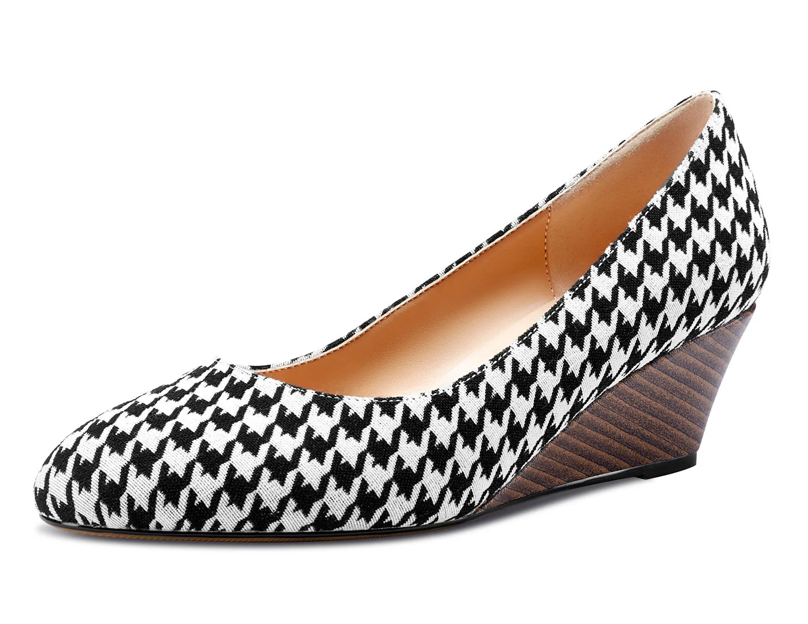 Castamere Womens Wedge Heels Pumps Comfort Slip-on Round-Toe Basic Pump 2Inch Mid-Heel