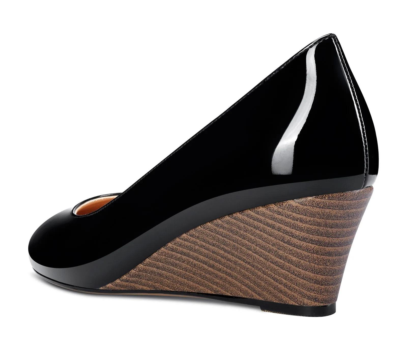 Castamere Womens Wedge Heels Pumps Comfort Slip-on Round-Toe Basic Pump 2Inch Mid-Heel