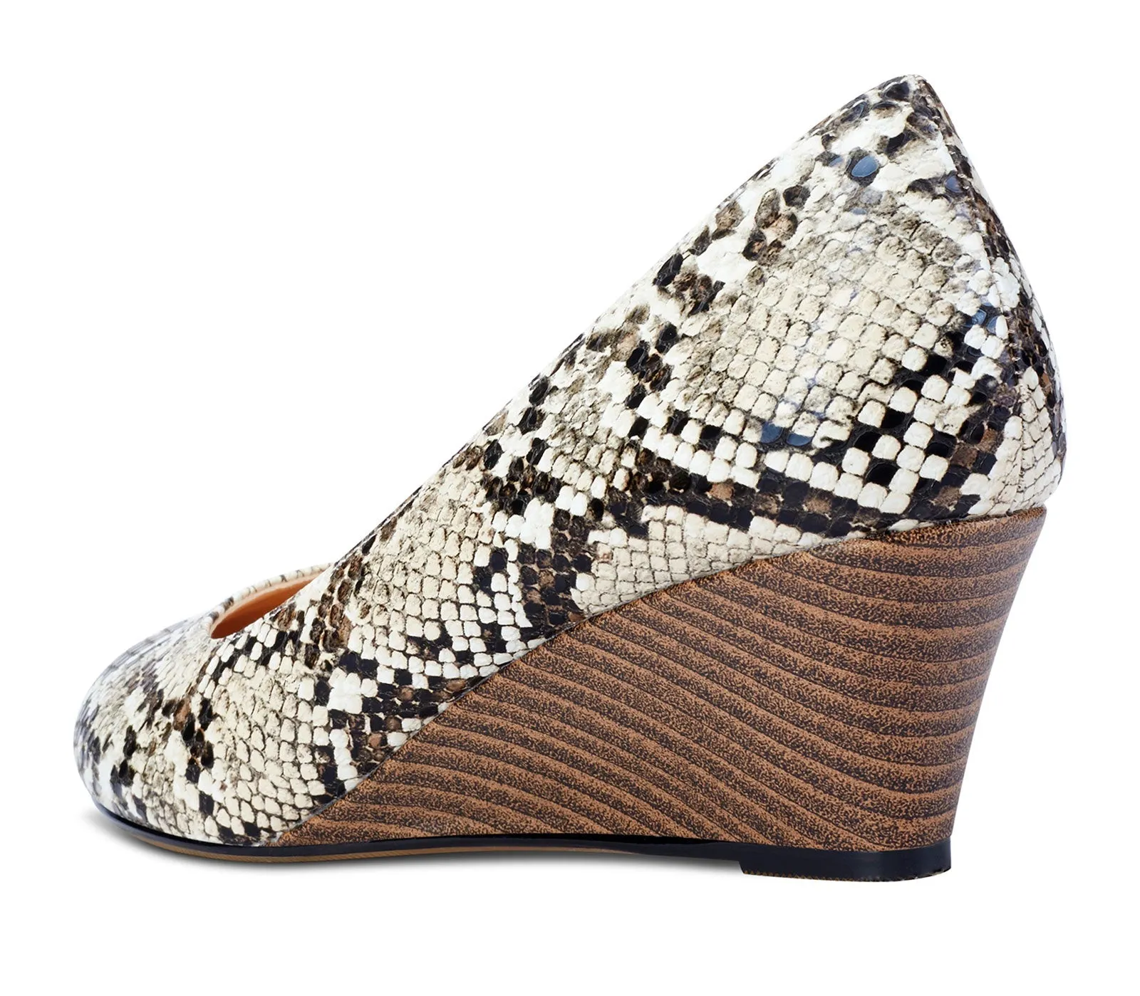 Castamere Womens Wedge Heels Pumps Comfort Slip-on Round-Toe Basic Pump 2Inch Mid-Heel