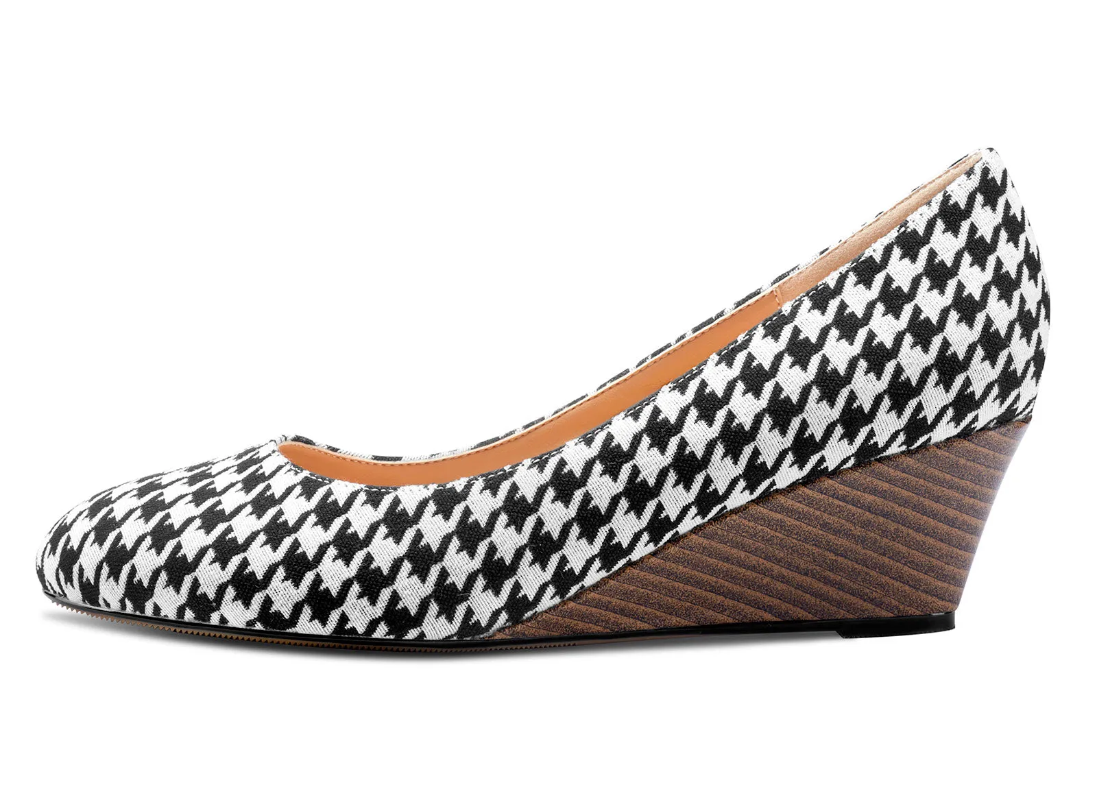 Castamere Womens Wedge Heels Pumps Comfort Slip-on Round-Toe Basic Pump 2Inch Mid-Heel