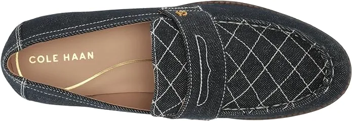 Cole Haan Lux Pinch Penny Blue Denim/Natural Leather Classic Slip On Loafers
