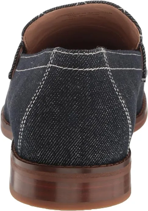 Cole Haan Lux Pinch Penny Blue Denim/Natural Leather Classic Slip On Loafers