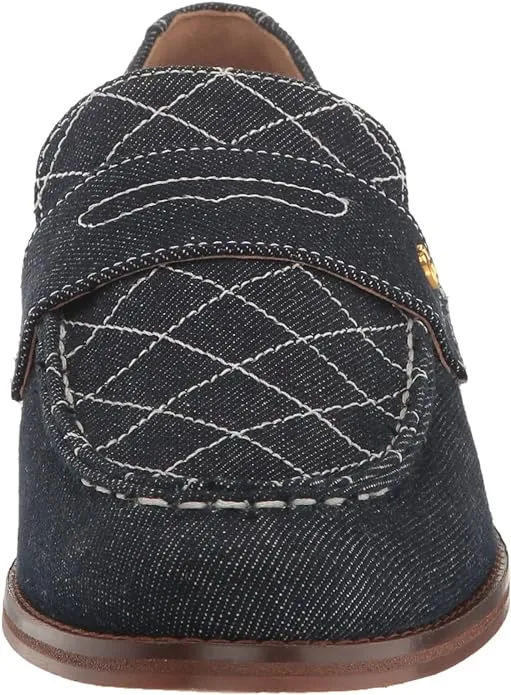 Cole Haan Lux Pinch Penny Blue Denim/Natural Leather Classic Slip On Loafers