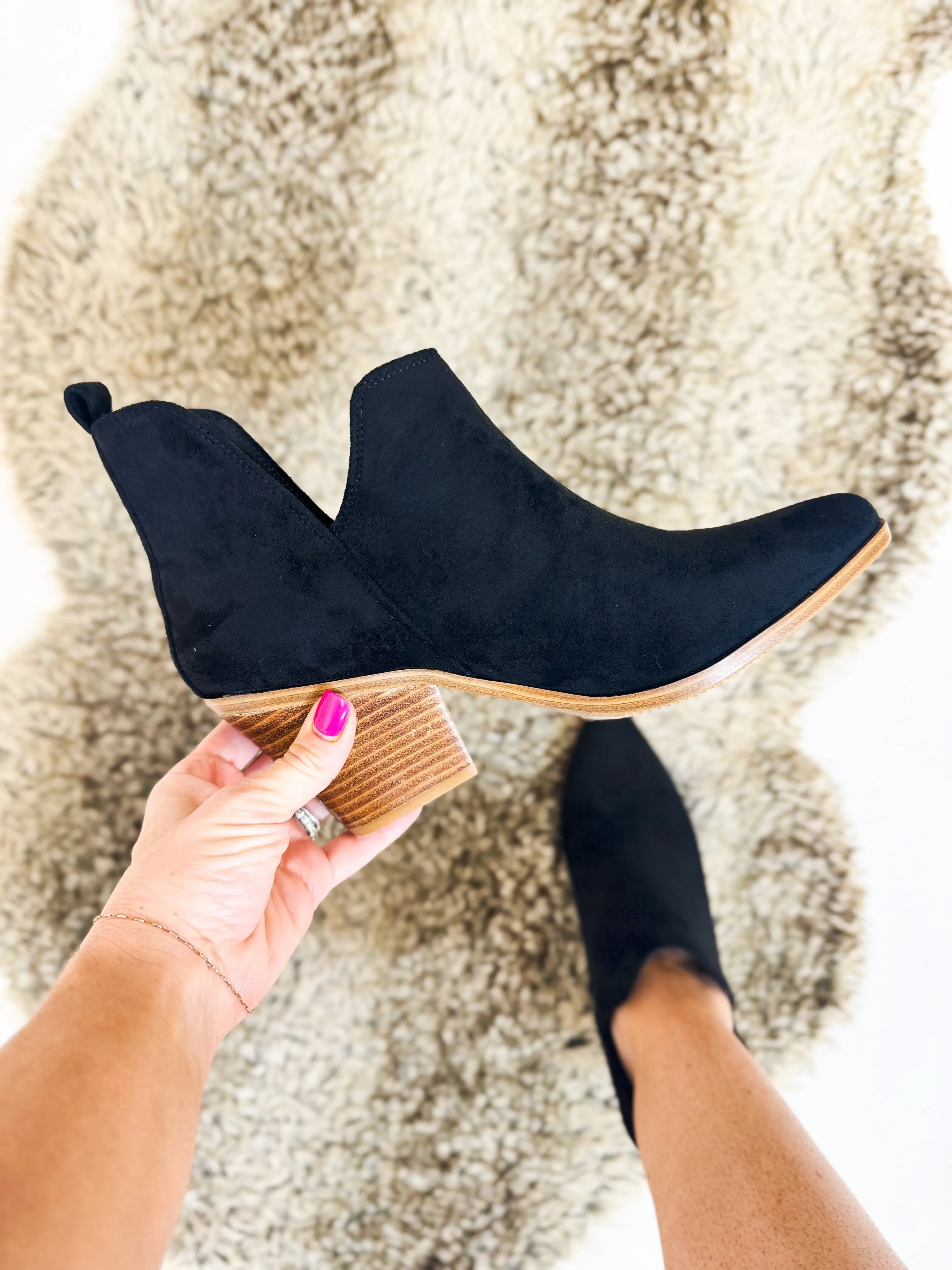 Corky's Black Faux Suede Sassy Pants Boots FINAL SALE