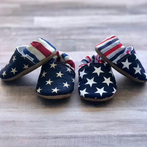 Distressed Stars And Stripes Low Tops