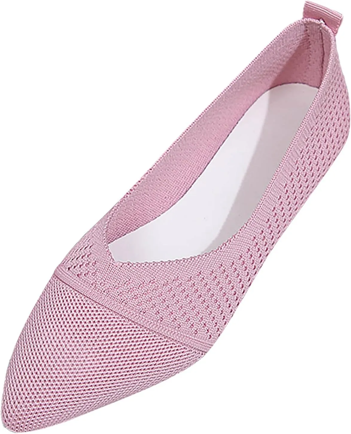 Dress Shoes for Women Pointed Toe Flats Shoes Knit Ballet Shoes Slip On Flat Loafers Dressy Office Shoes Work Shoes