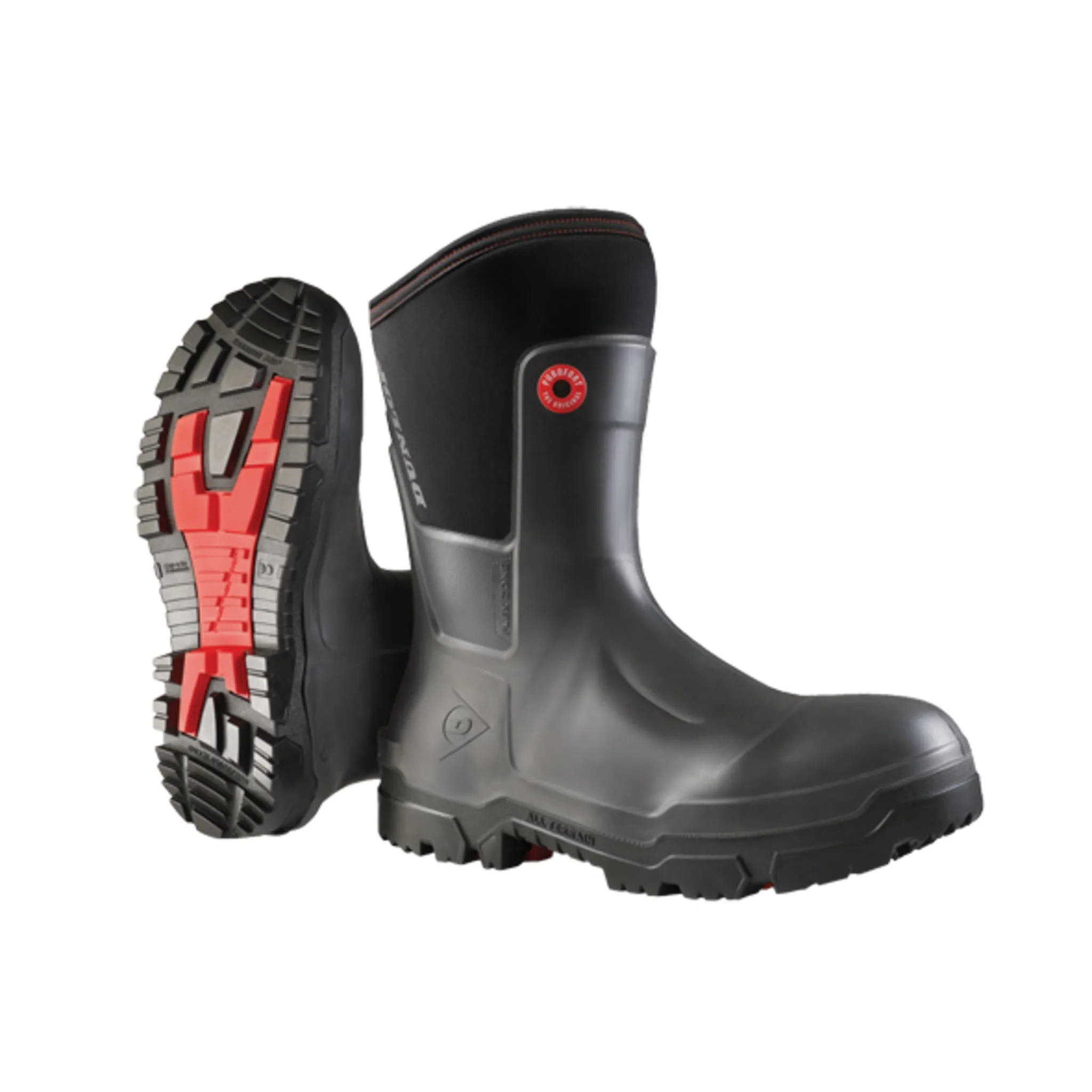Dunlop Men's Safety Work Boots Craftsman Full Snugboot, CSA Approved, PU Rated, Slip Resistant, Waterproof Membrane, Thermal Insulation, Non-Metallic Toe | Sizes 5-13