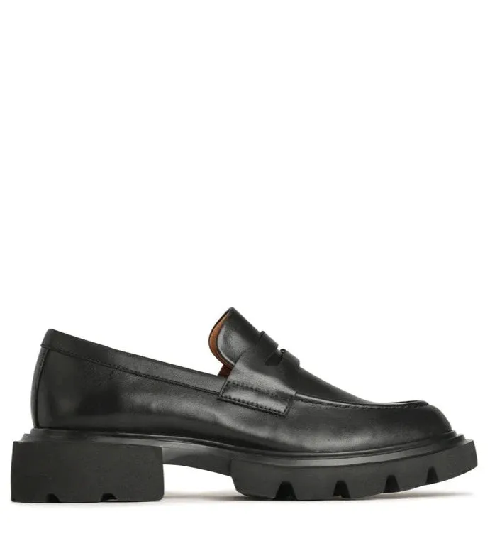 EOS Ade Leather Loafer Shoes - Black