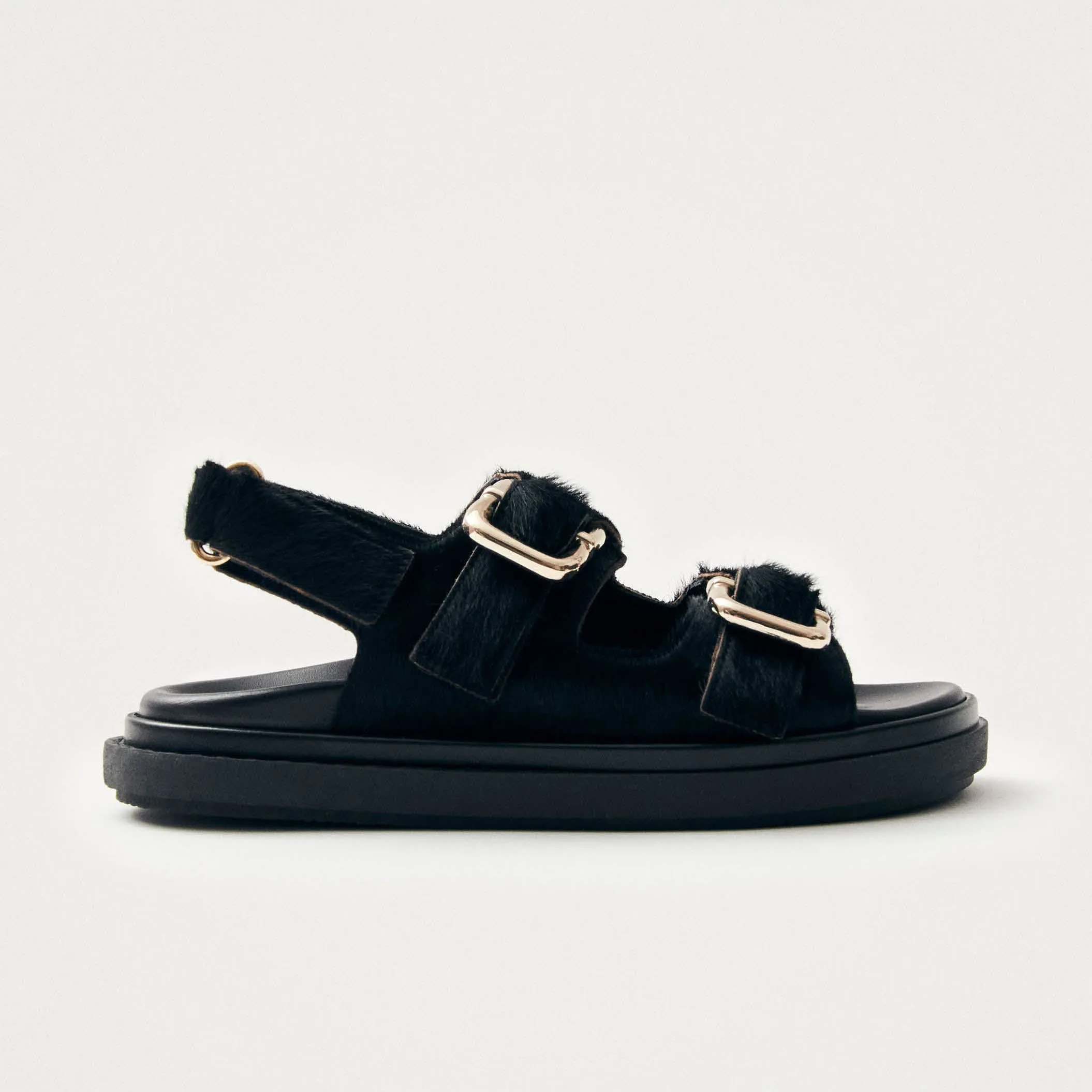 Harper Soft Black Leather Sandals