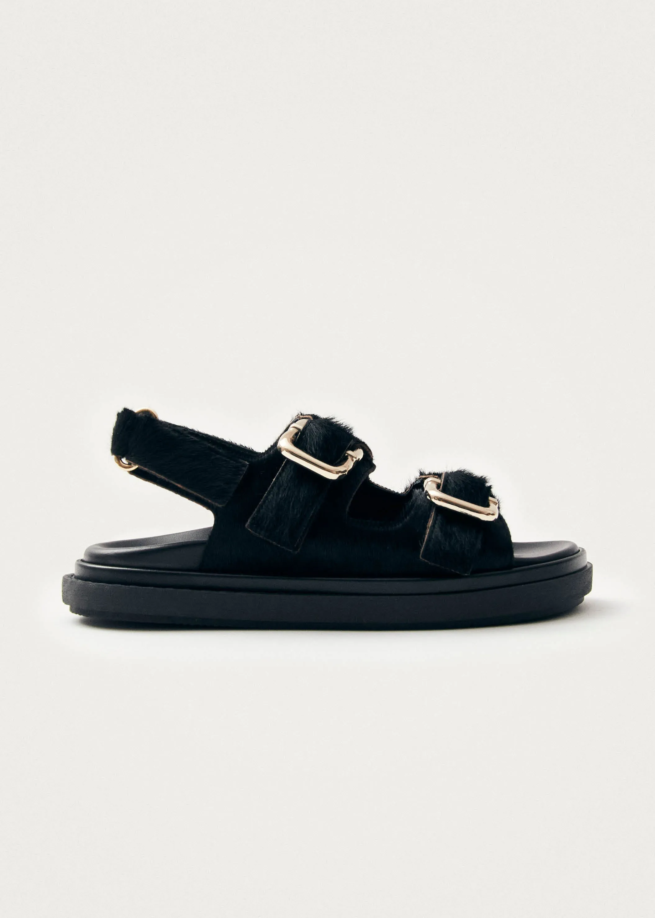 Harper Soft Black Leather Sandals