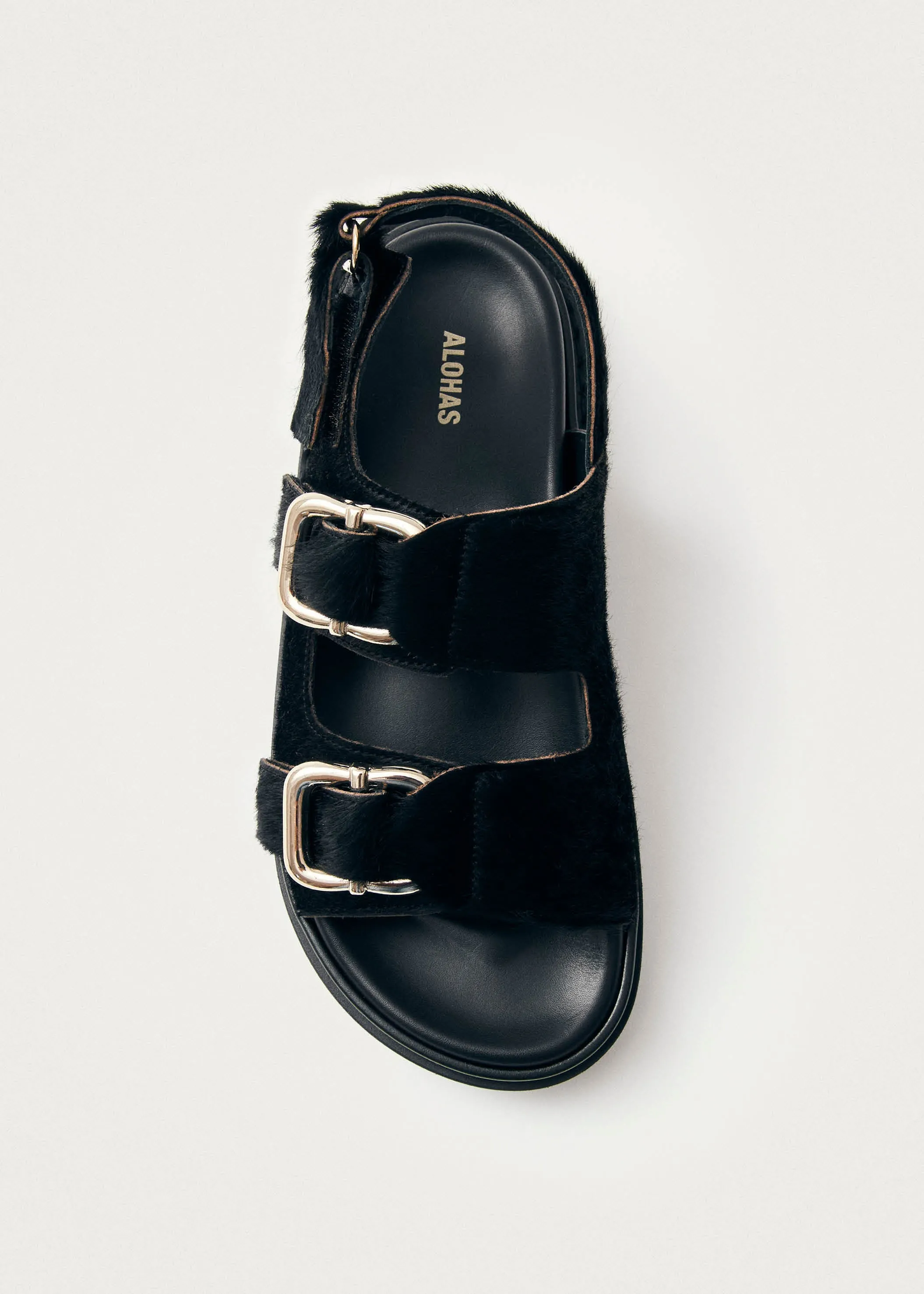 Harper Soft Black Leather Sandals