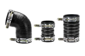 HPS Silicone Intercooler Hoses GMC Sierra 2500/3500 HD 6.6L Duramax Diesel (04.5-05) [High Temp Aramid Reinforced Boots Kit] Orange or Black