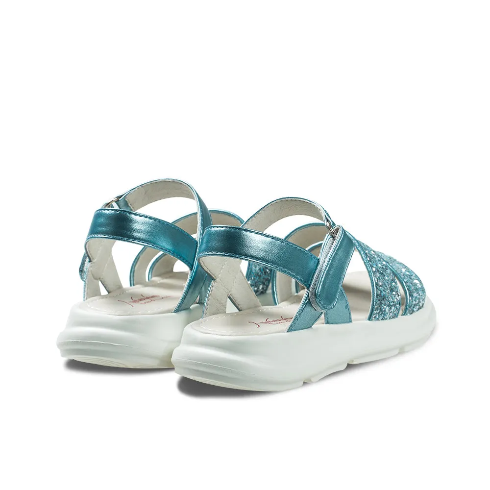 Ice Princess Metallic Blue Sandals