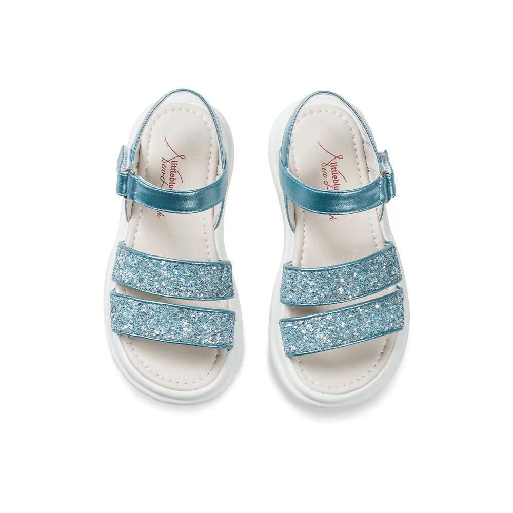 Ice Princess Metallic Blue Sandals