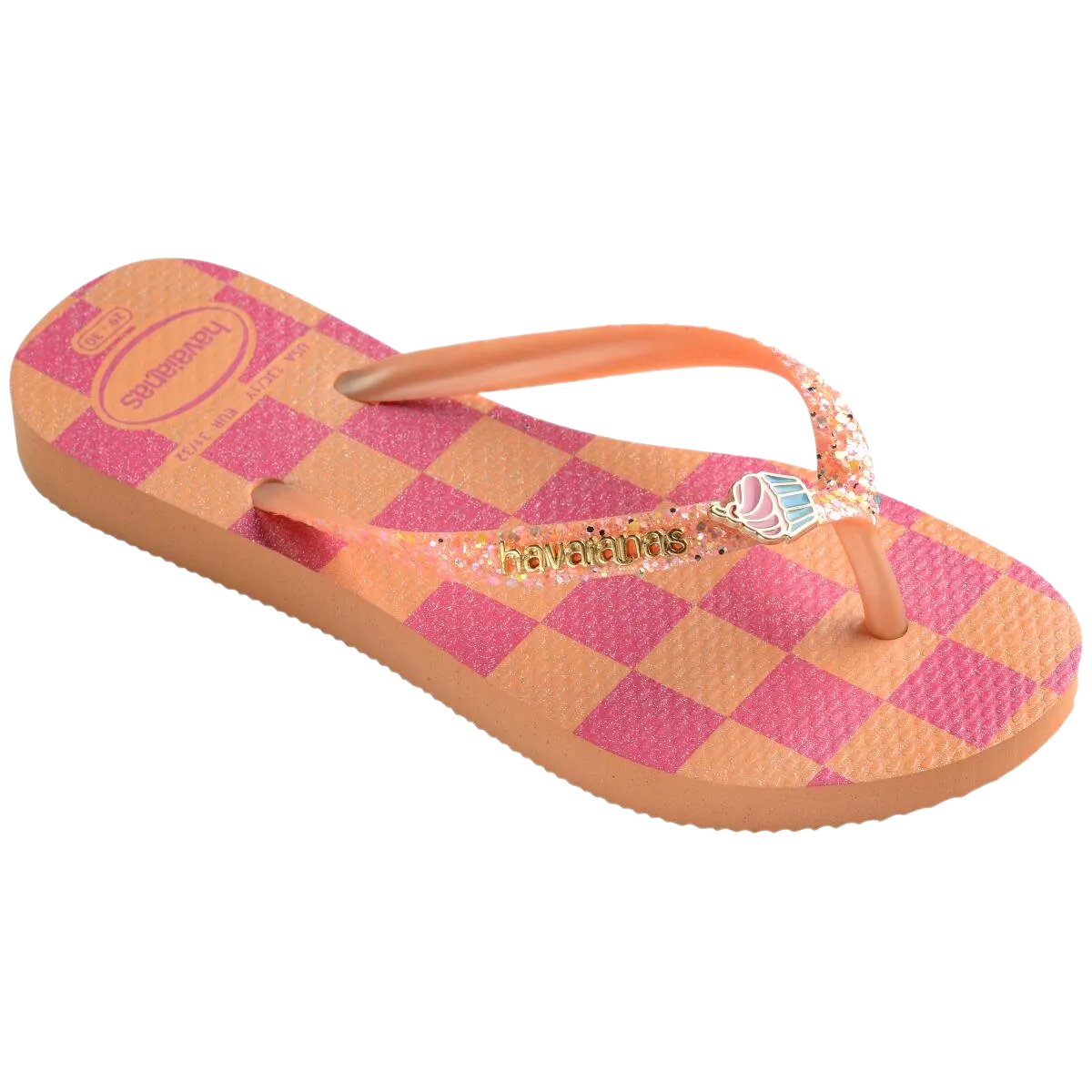 Kids Slim Glitter Trendy Flip Flops